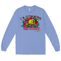 Colony Blue im just a woman who loves her firefighter Long Sleeve Tee - SublimationCraftShop