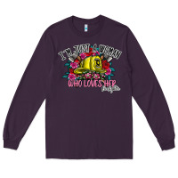 Plum im just a woman who loves her firefighter Long Sleeve Tee - SublimationCraftShop