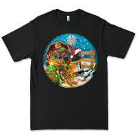 Black Christmas  farm animals Premium Tee - FaDigitalArtStudio