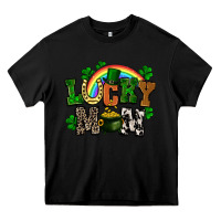 Black lucky mom St. Patricks Day Heavy Core Tee - FaDigitalArtStudio