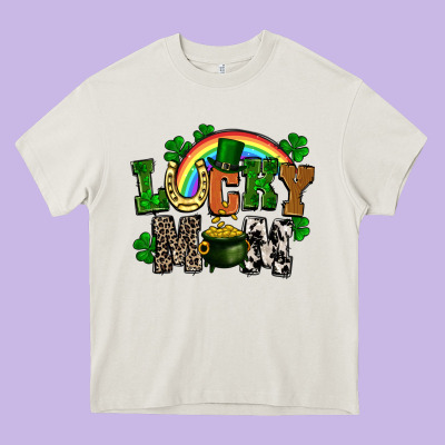 Lucky Mom St. Patricks Day Heavy Core Tee Designed By Fadigitalartstudio