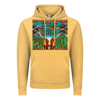 Vintage Mustard whild child longhorn  cactus cowhide Vintage Hoodie - Artiststas