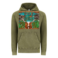 Vintage Olive whild child longhorn  cactus cowhide Vintage Hoodie - Artiststas