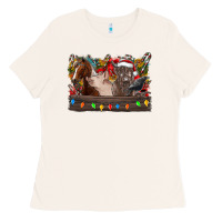 Bone festive farmyard gathering Ladies Tee - CowhideDigitalArt