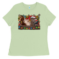 Matcha festive farmyard gathering Ladies Tee - CowhideDigitalArt