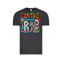 Vintage Black Santa's Favorite RN Registered Nurse Vintage Tee - CowhideDigitalArt