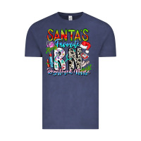 Vintage Denim Santa's Favorite RN Registered Nurse Vintage Tee - CowhideDigitalArt