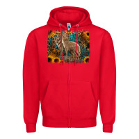 Red Western Wolves Zipper Hoodie - Jasminsmagicworld