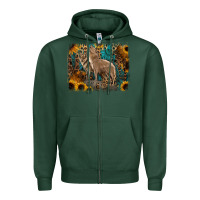 Sports Green Western Wolves Zipper Hoodie - Jasminsmagicworld