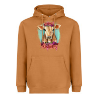 Meerkat Floral Cow Heavyweight Hoodie - RanaPortraitStore