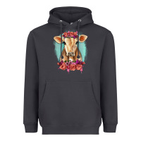 Smoke Floral Cow Heavyweight Hoodie - RanaPortraitStore