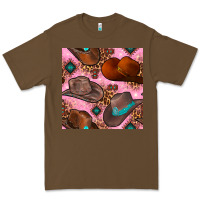 Cacao western cowboy hat seamless pattern Premium Tee - BundleAndBundleShop