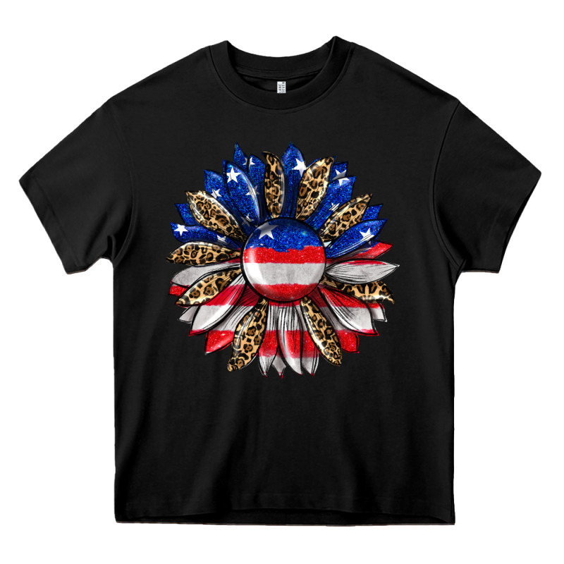 American Flag Leopard Heavy Core Tee by RanaPortraitStore | Teevron