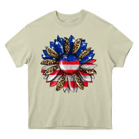 Mossy american flag leopard Heavy Core Tee - RanaPortraitStore