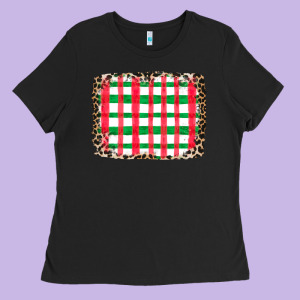 Christmas Pattern Ladies Tee Designed By Cowhidedigitalart