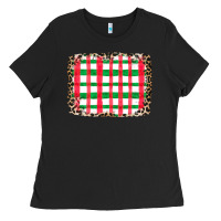 Black Christmas Pattern Ladies Tee - CowhideDigitalArt
