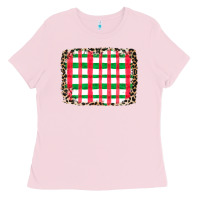 Bubblegum Pink Christmas Pattern Ladies Tee - CowhideDigitalArt