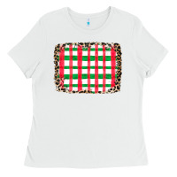 White Christmas Pattern Ladies Tee - CowhideDigitalArt