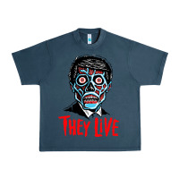 Midnight Navy they live Urban Heavy Tee - DesigneFamous