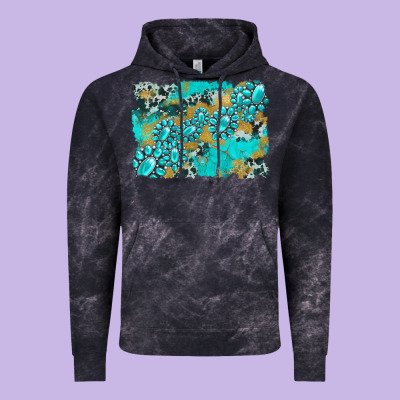 Gemstone Cowhide Glitter Background Vintage Hoodie Designed By Artiststas