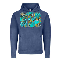 Vintage Denim gemstone cowhide glitter background Vintage Hoodie - Artiststas