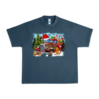 Midnight Navy Christmas truck Urban Heavy Tee - CowhideDigitalArt