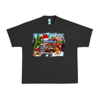 Pigment Black Christmas truck Urban Heavy Tee - CowhideDigitalArt