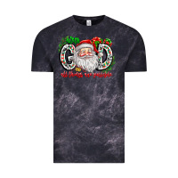 Cloud Black with god all things are possible santa Vintage Tee - CowhideDigitalArt