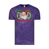 Cloud Purple with god all things are possible santa Vintage Tee - CowhideDigitalArt