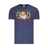 Vintage Denim with god all things are possible santa Vintage Tee - CowhideDigitalArt