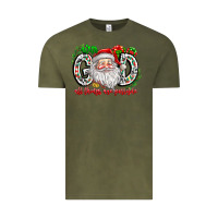 Vintage Olive with god all things are possible santa Vintage Tee - CowhideDigitalArt
