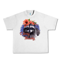 Lunar Rock Classy But A Little Thrashy Racoon With Flowers Urban Heavy Tee - Jasminsmagicworld