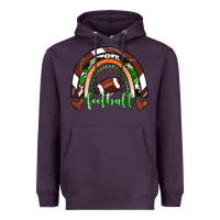 Plum Football Rainbow Heavyweight Hoodie - RanaPortraitStore