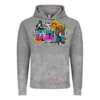 Cloud Rock cowgirl mama with boots and sunflowers and cowhide Vintage Hoodie - Artiststas