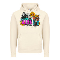 Vintage Artic cowgirl mama with boots and sunflowers and cowhide Vintage Hoodie - Artiststas