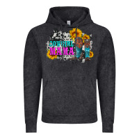 Vintage Black cowgirl mama with boots and sunflowers and cowhide Vintage Hoodie - Artiststas