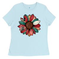 Christmas Sunflower Ladies Tee | Teevron