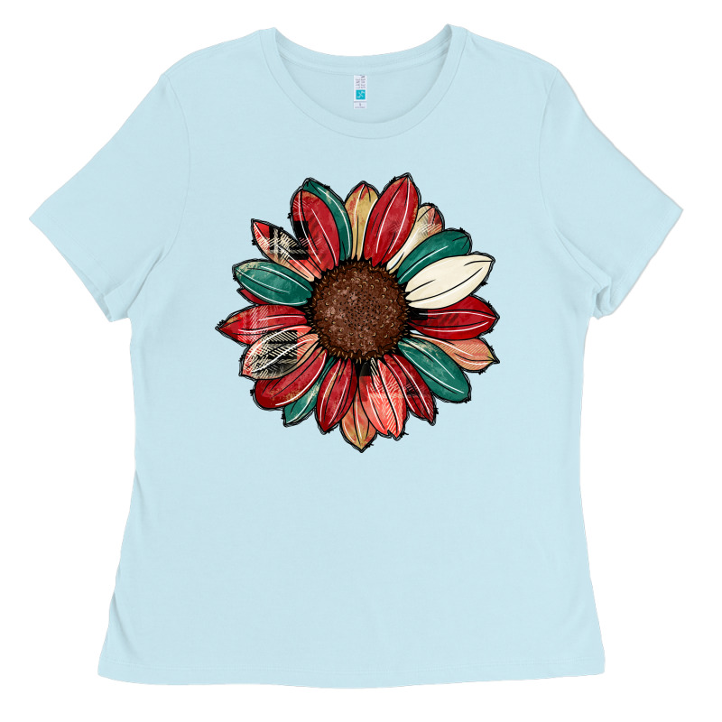 Christmas Sunflower Ladies Tee by CowhideDigitalArt | Teevron
