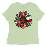 Matcha Christmas sunflower Ladies Tee - CowhideDigitalArt