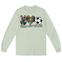 Matcha peace love soccer Long Sleeve Tee - CowhideDigitalArt