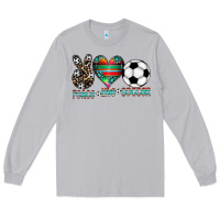 Moon Dust peace love soccer Long Sleeve Tee - CowhideDigitalArt