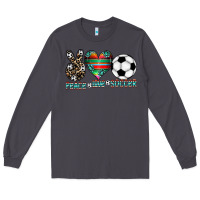 Smoke peace love soccer Long Sleeve Tee - CowhideDigitalArt