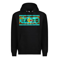 Black teacher license plate Premium Hoodie - BarkalooDesign