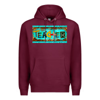 Burgundy teacher license plate Premium Hoodie - BarkalooDesign