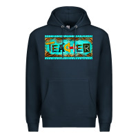 Navy teacher license plate Premium Hoodie - BarkalooDesign