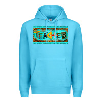 Ocean Blue teacher license plate Premium Hoodie - BarkalooDesign