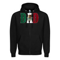 Black Mexican Flag Dad Zipper Hoodie - Jasminsmagicworld