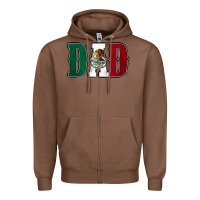 Chestnut Mexican Flag Dad Zipper Hoodie - Jasminsmagicworld