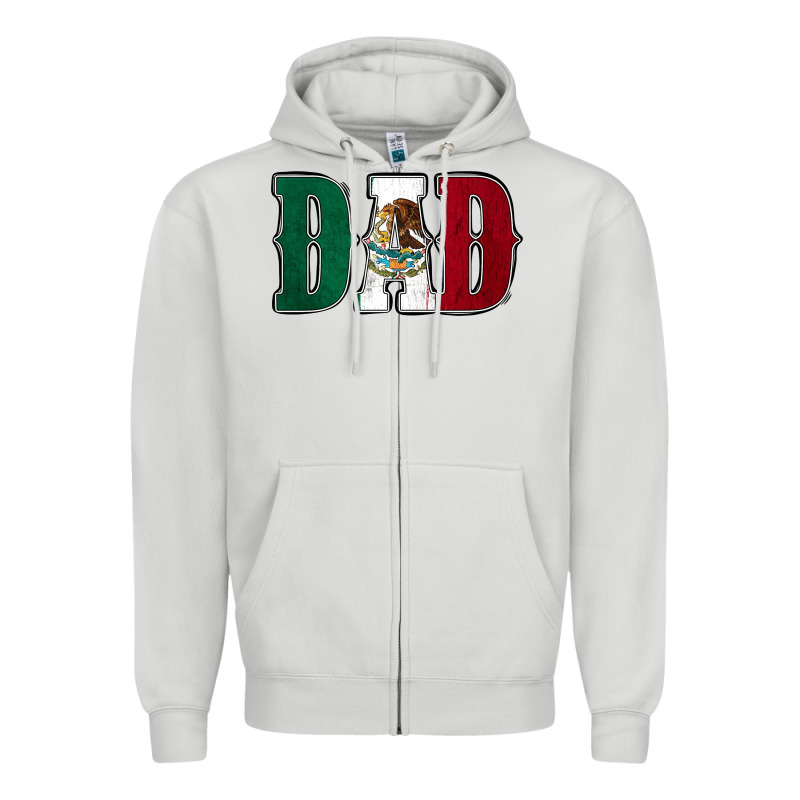 Mexican Flag Dad Zipper Hoodie by Jasminsmagicworld | Teevron
