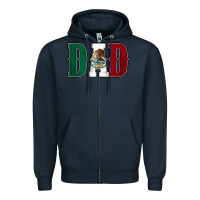 Navy Mexican Flag Dad Zipper Hoodie - Jasminsmagicworld